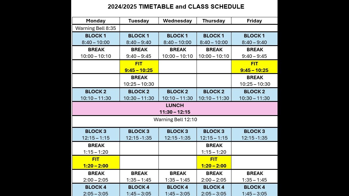 bell-schedule